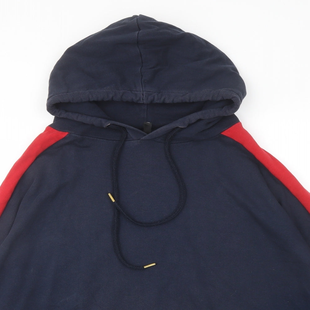 Mens UK Size L H&M Blue Pullover Hoodie