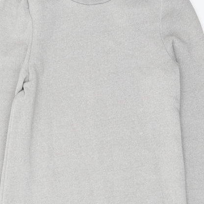 VILA Womens Grey Polyester T-Shirt Dress Size XS Crew Neck Pullover