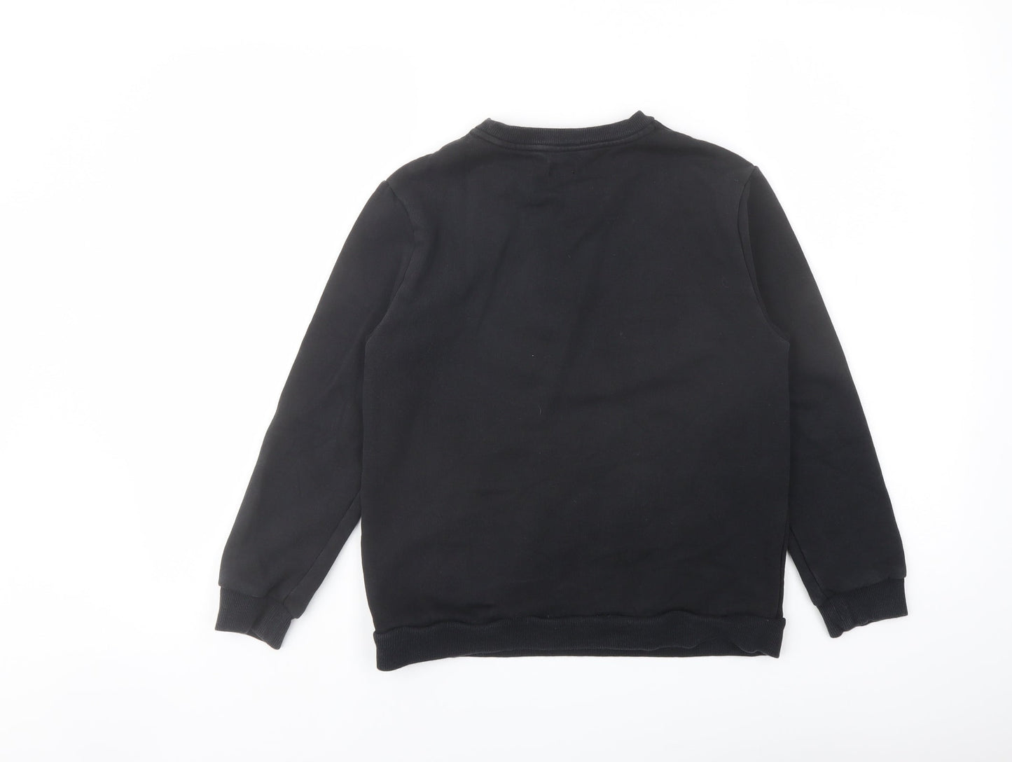 River Island Girls Black Cotton Pullover Sweatshirt Size 9-10 Years Pullover