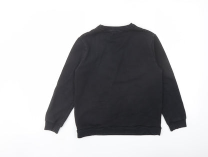 River Island Girls Black Cotton Pullover Sweatshirt Size 9-10 Years Pullover