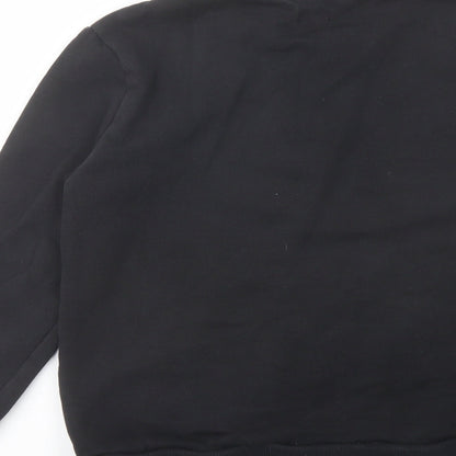 River Island Girls Black Cotton Pullover Sweatshirt Size 9-10 Years Pullover