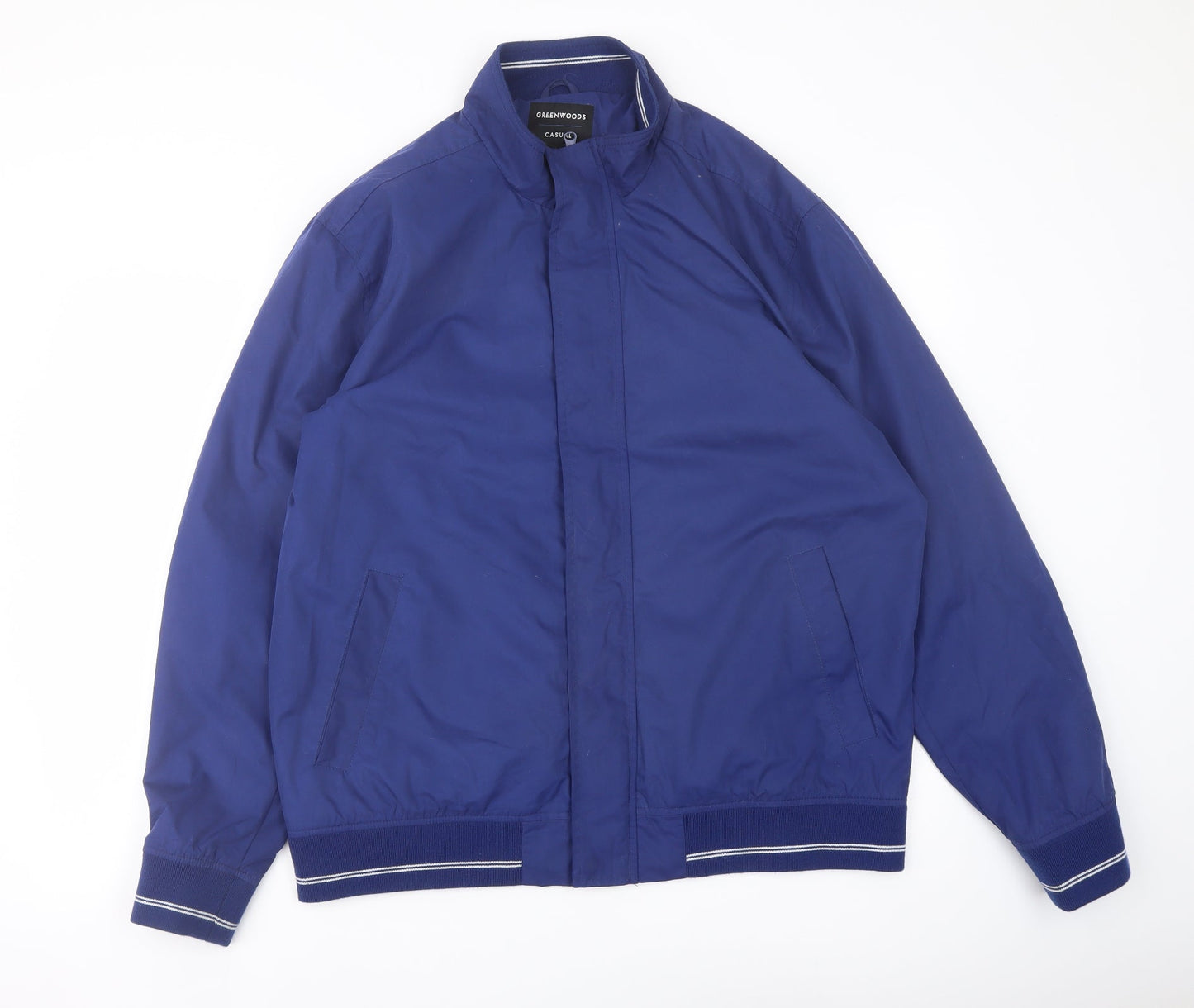 Mens UK Size L Greenwoods Blue Bomber Jacket
