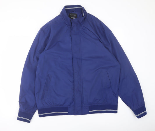 Mens UK Size L Greenwoods Blue Bomber Jacket
