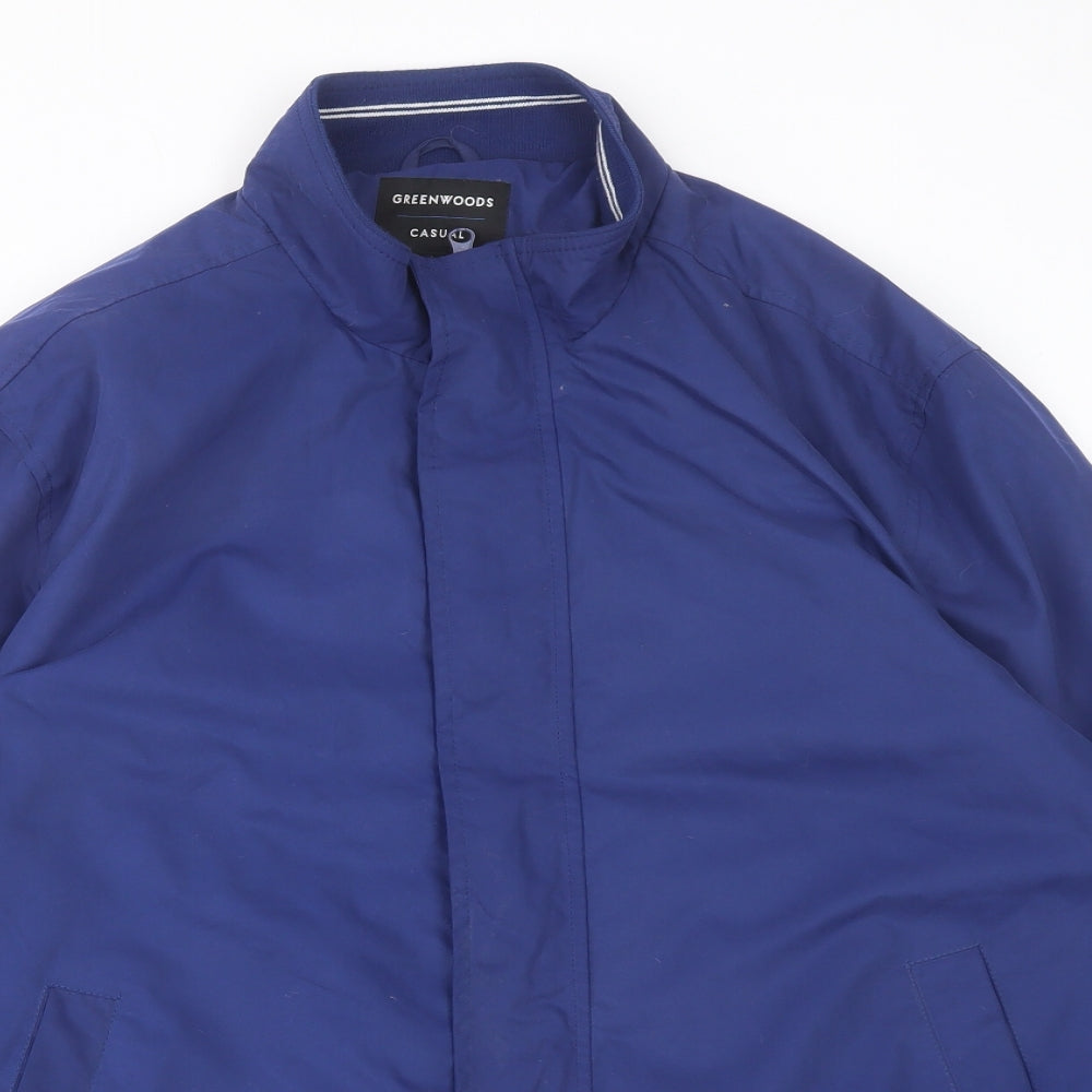 Mens UK Size L Greenwoods Blue Bomber Jacket