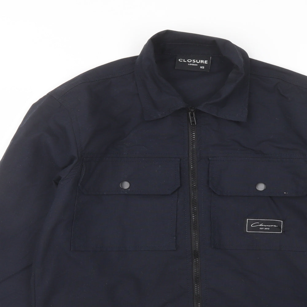 Mens UK Size XS Closure Blue Jacket
