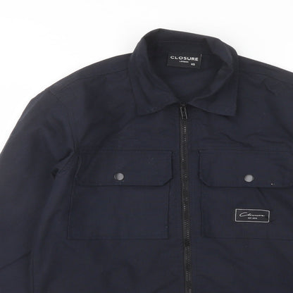 Mens UK Size XS Closure Blue Jacket