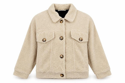 Daphnea Womens Beige Jacket Size L Button
