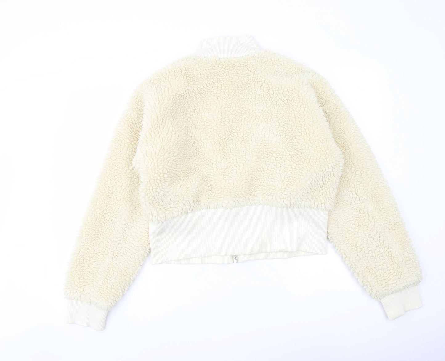 Womens UK Size M Weekday Ivory Bomber Jacket