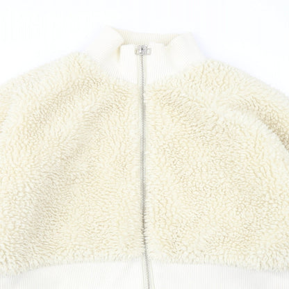 Womens UK Size M Weekday Ivory Bomber Jacket