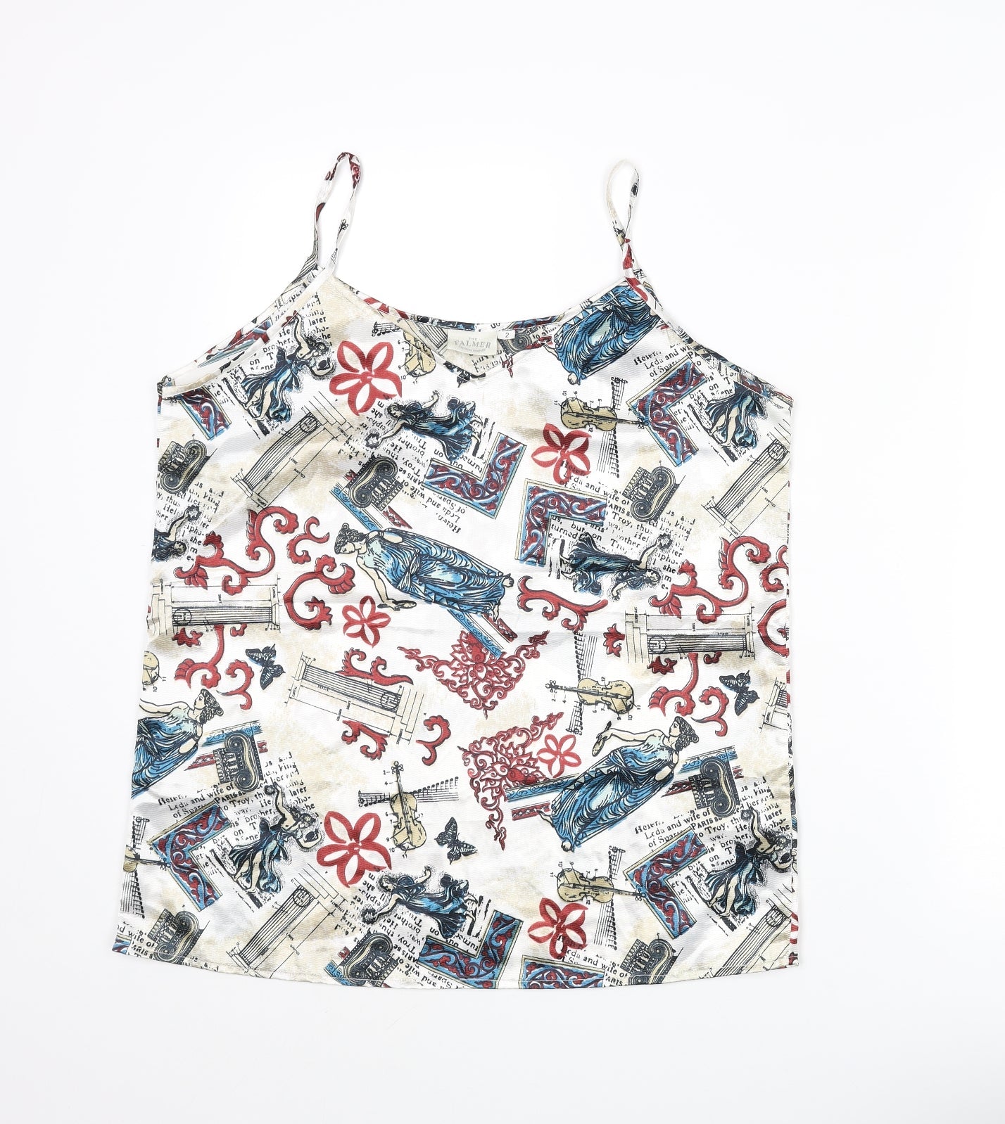Womens UK Size 6 Falmer Multicoloured Camisole Blouse