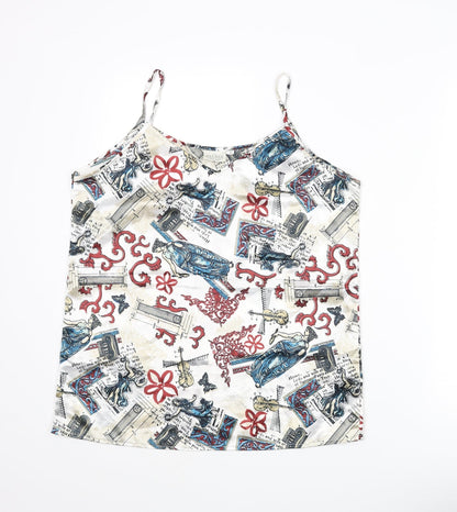 Womens UK Size 6 Falmer Multicoloured Camisole Blouse