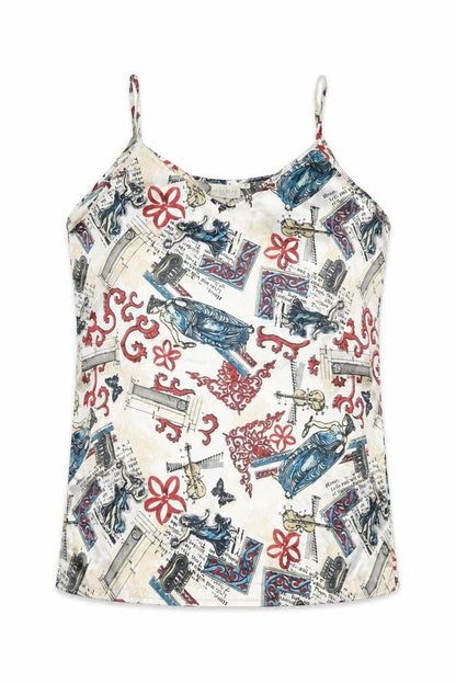 Womens UK Size 6 Falmer Multicoloured Camisole Blouse