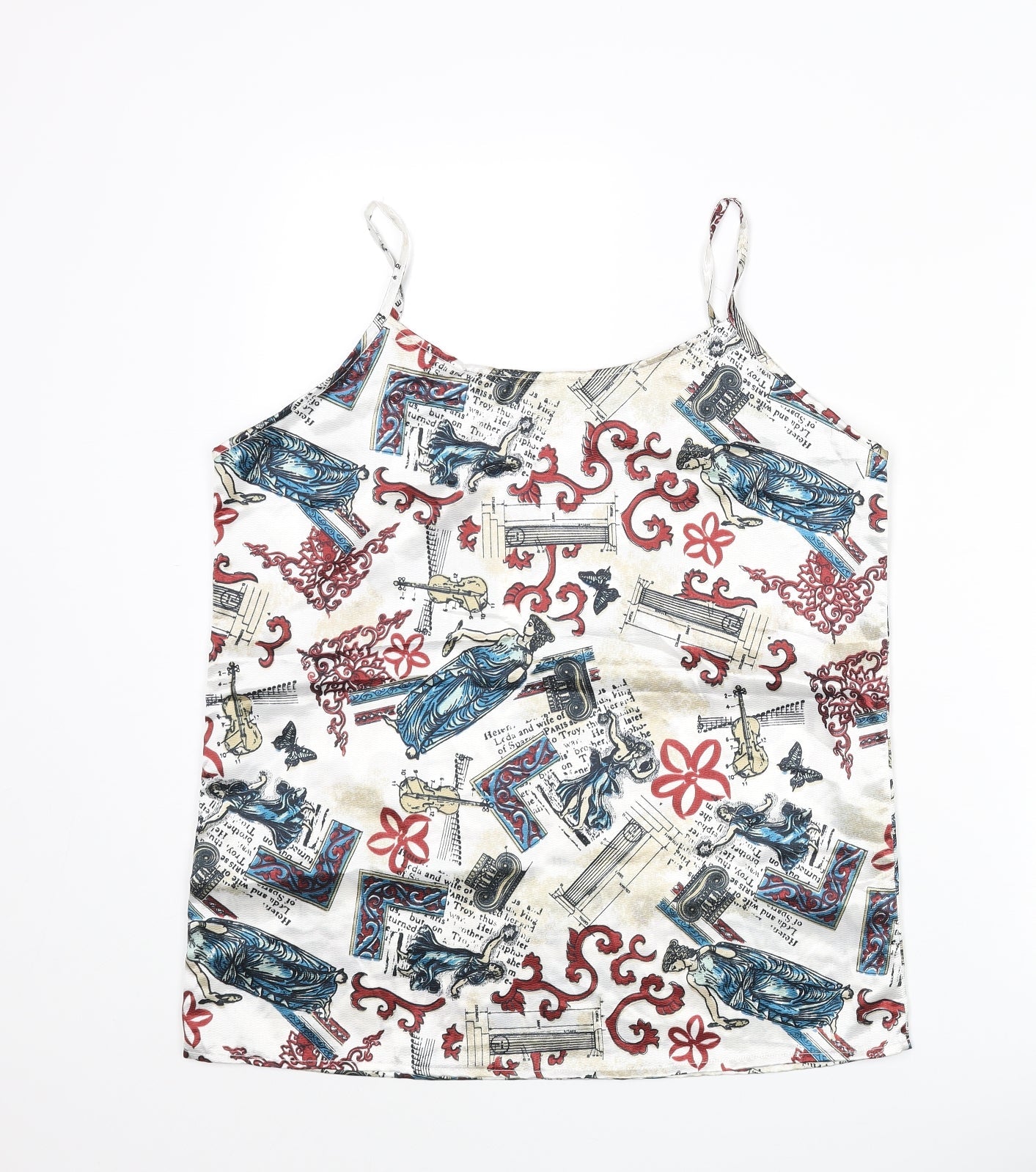 Womens UK Size 6 Falmer Multicoloured Camisole Blouse