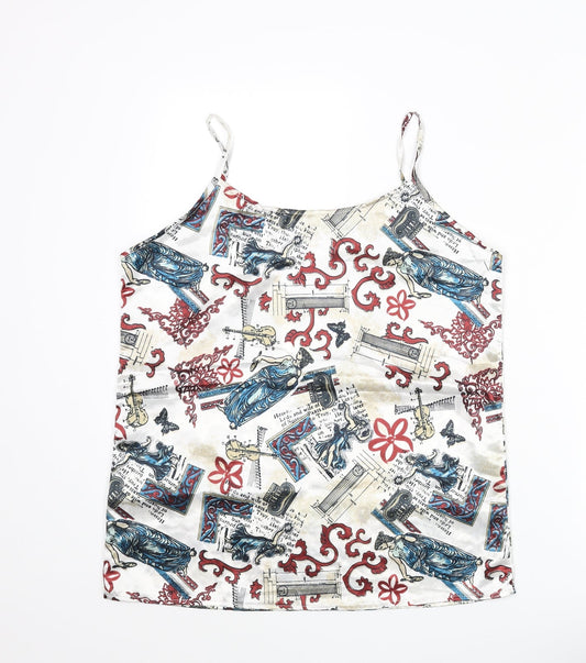 Womens UK Size 6 Falmer Multicoloured Camisole Blouse
