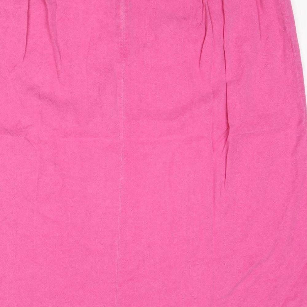 Ann Harvey Womens Pink Lyocell A-Line Skirt Size 22 Zip - Beaded Belt