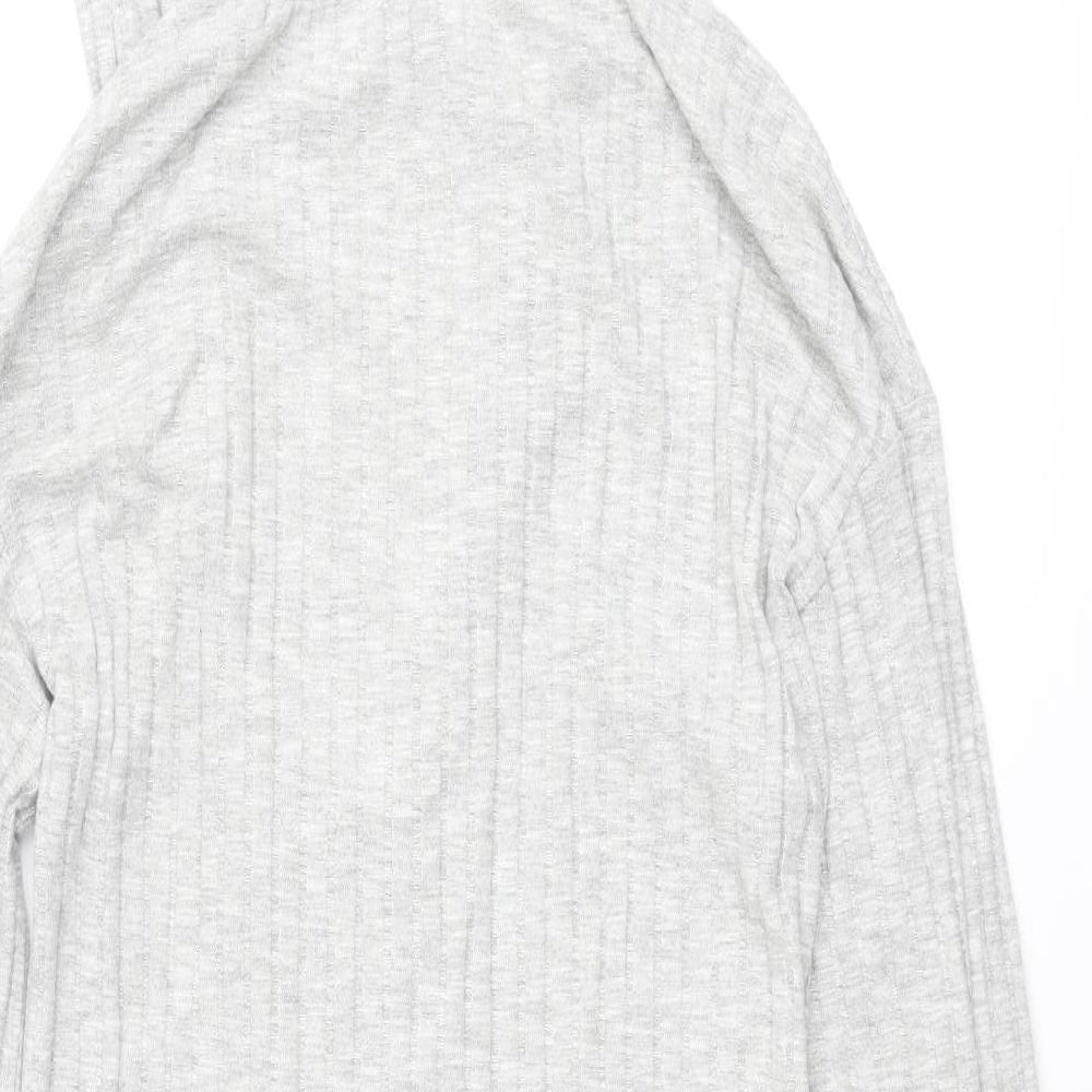 Womens UK Size 4 ASOS Grey Cardigan Jumper