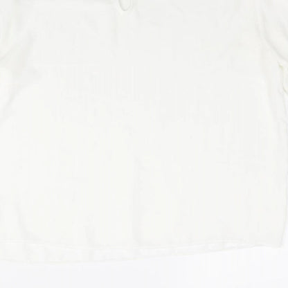 Womens UK Size M Lipsy White Basic Blouse
