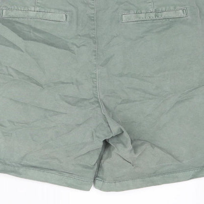 Gap Womens Green Cotton Basic Shorts Size 10 L6 in Regular Zip