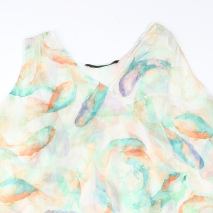 Womens UK Size M Zara Multicoloured Camisole Blouse