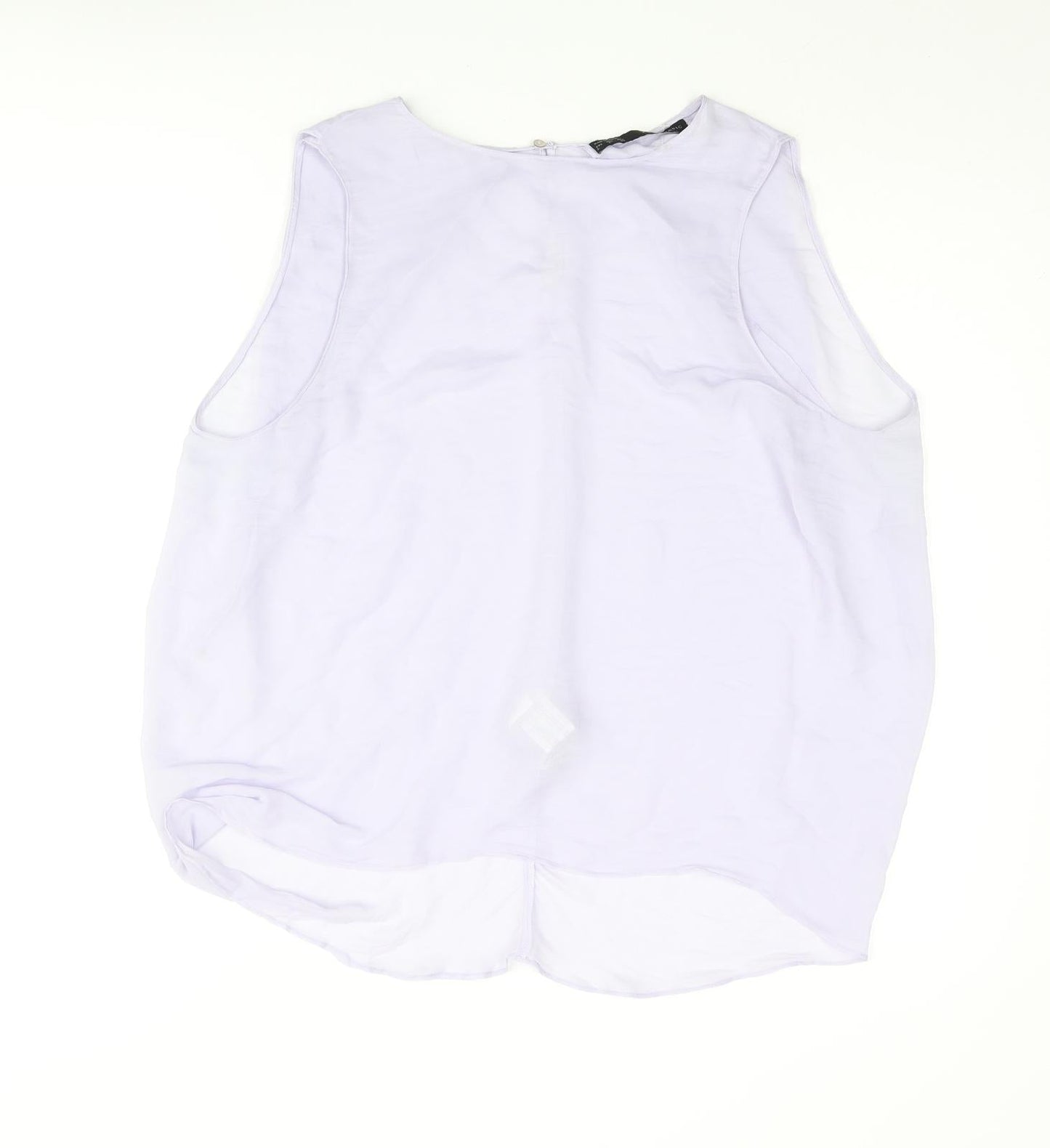 Womens UK Size M Zara Purple Basic Blouse