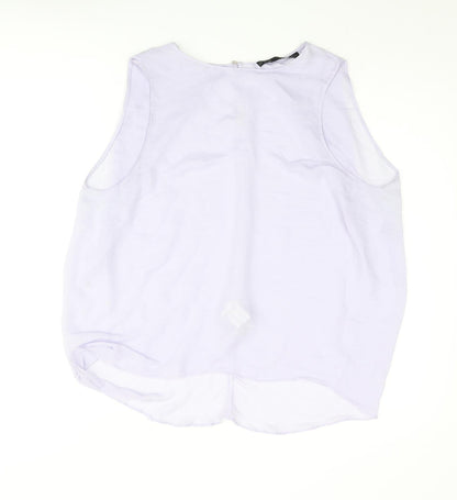Womens UK Size M Zara Purple Basic Blouse