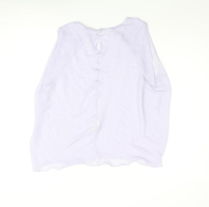 Womens UK Size M Zara Purple Basic Blouse