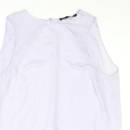 Womens UK Size M Zara Purple Basic Blouse