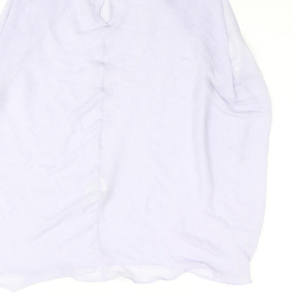 Womens UK Size M Zara Purple Basic Blouse