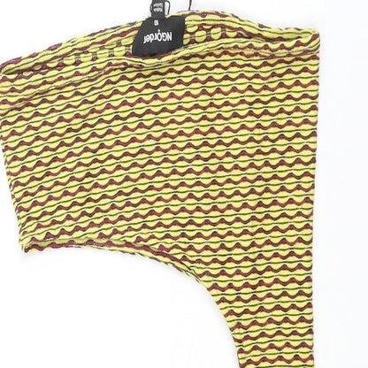 New Girl Order Womens Multicoloured Geometric Polyester Bodycon Size 10 Sweetheart Pullover - Cut Out