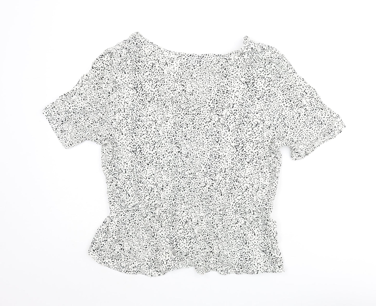 Womens UK Size 14 Warehouse White Basic Blouse