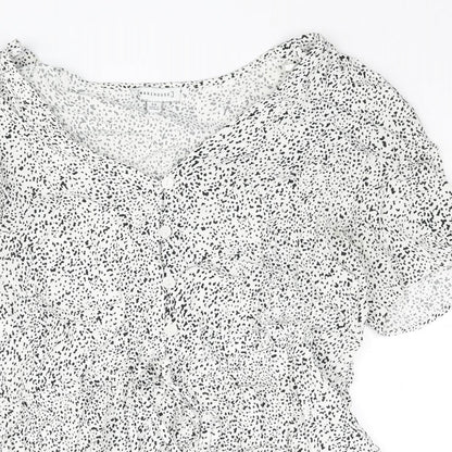 Womens UK Size 14 Warehouse White Basic Blouse