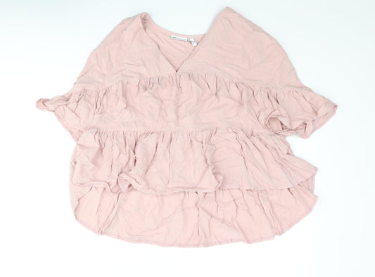 Womens UK Size 6 ASOS Pink Basic Blouse