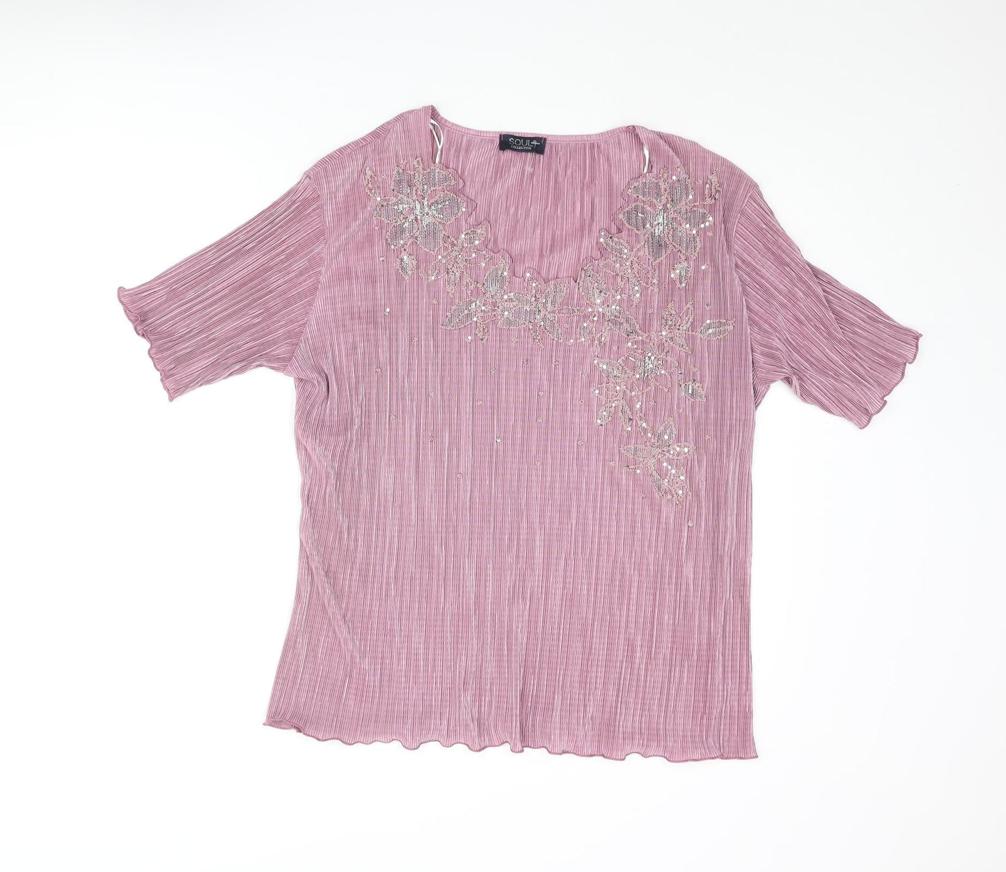 Womens UK Size 18 Soul Purple Basic Blouse