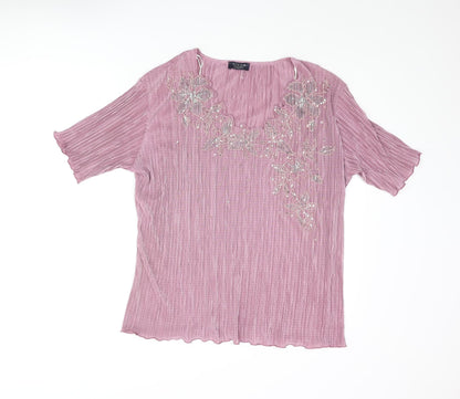 Womens UK Size 18 Soul Purple Basic Blouse