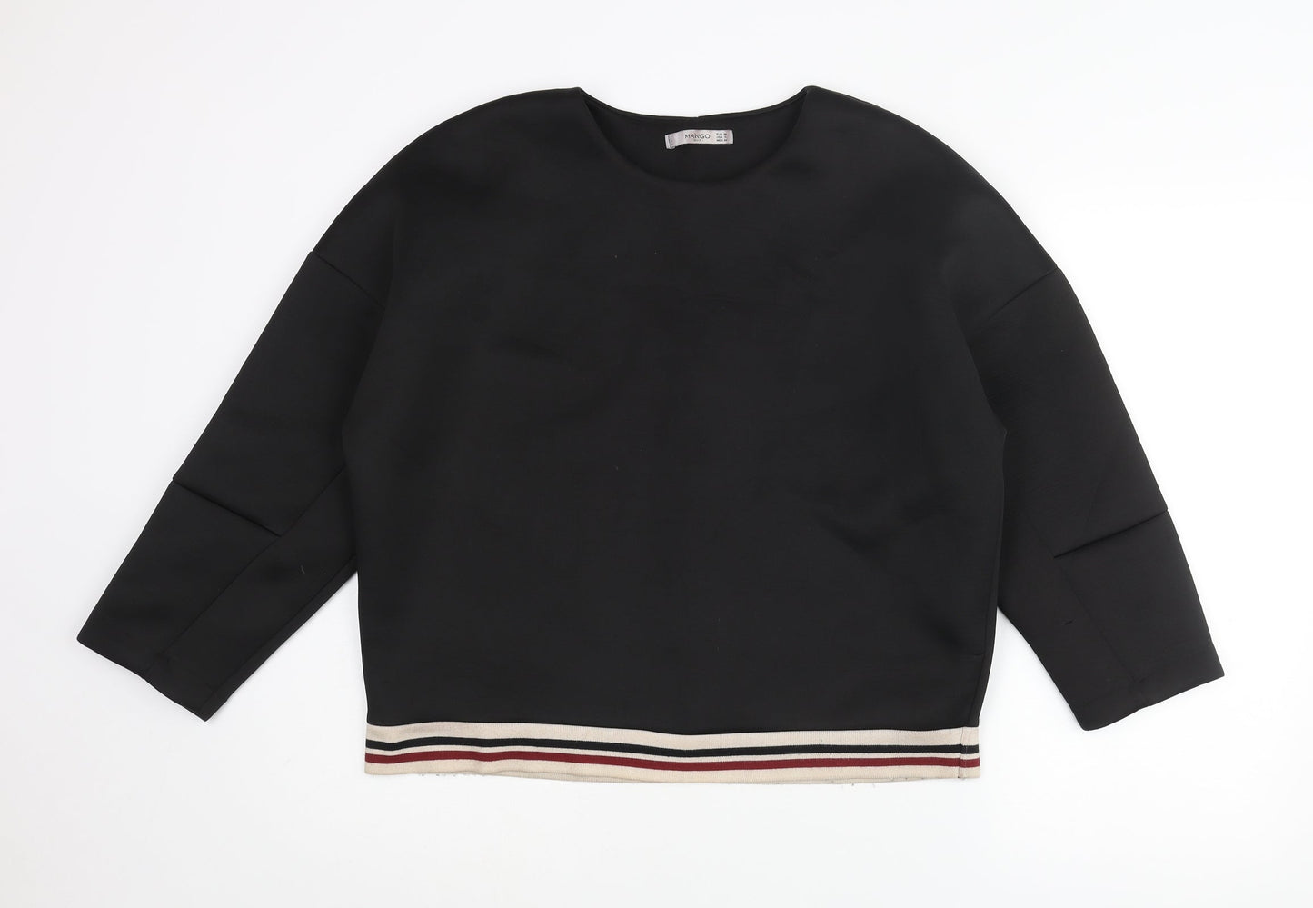 Womens UK Size M Mango Black Pullover Jumper