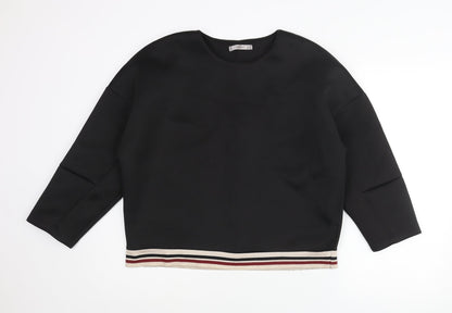Womens UK Size M Mango Black Pullover Jumper