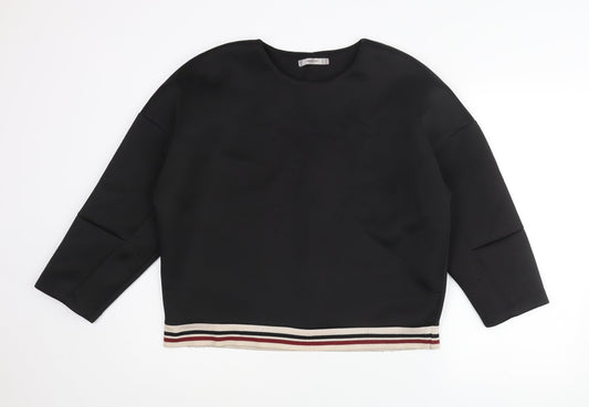 Womens UK Size M Mango Black Pullover Jumper