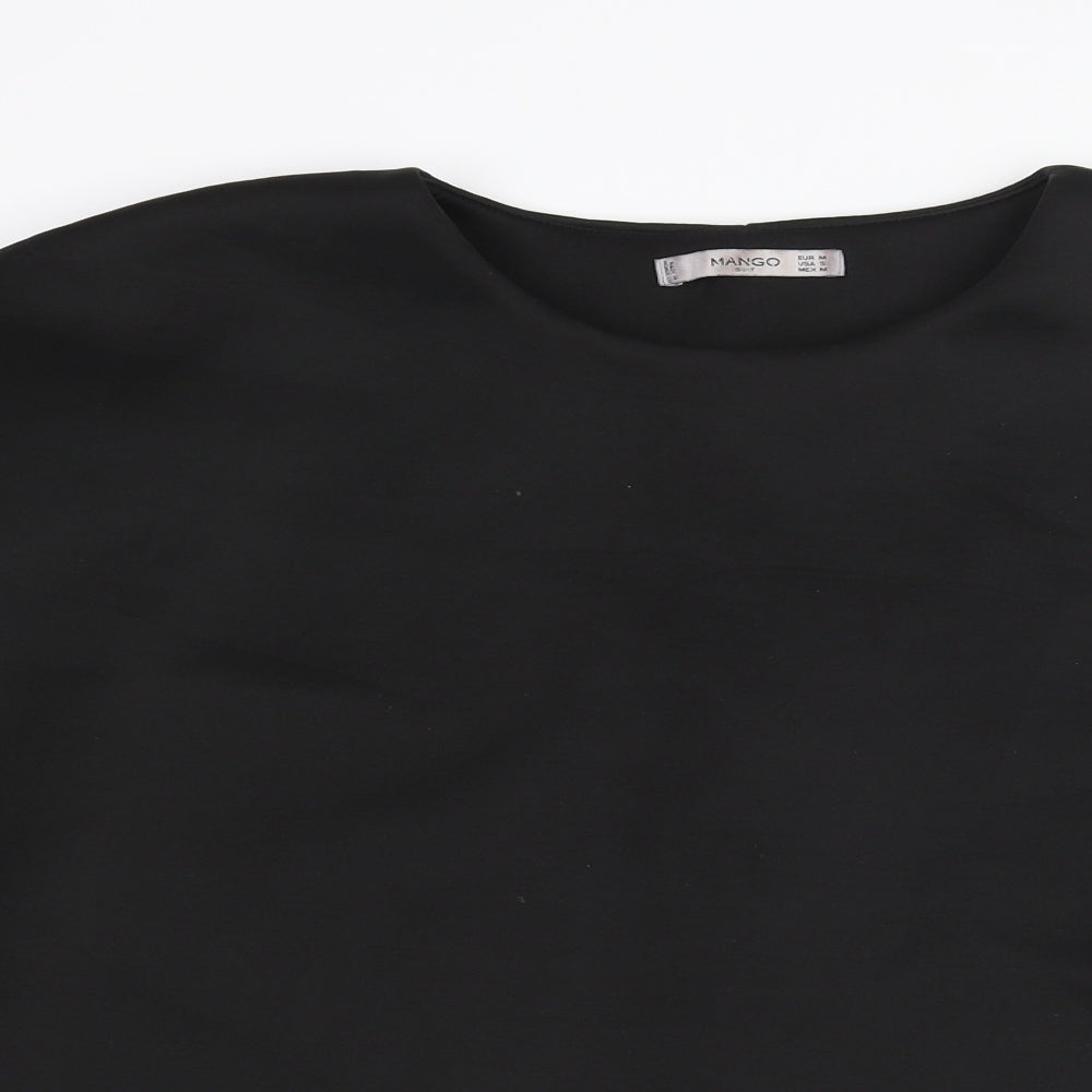 Womens UK Size M Mango Black Pullover Jumper