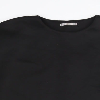 Womens UK Size M Mango Black Pullover Jumper