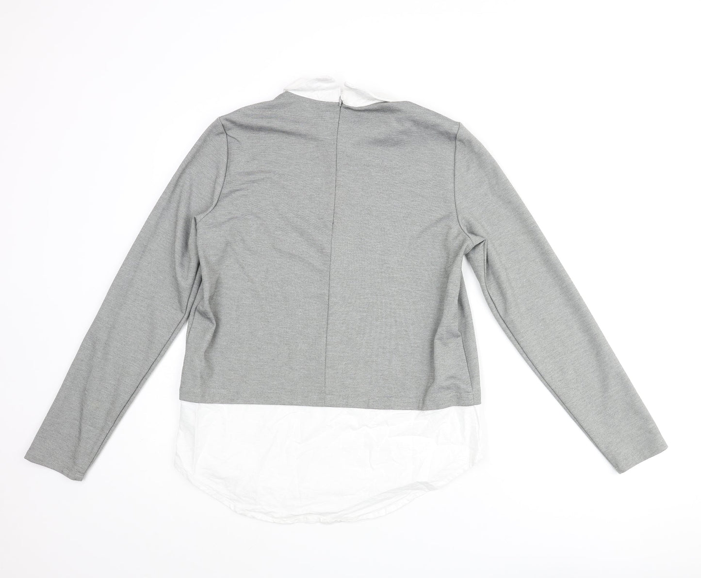 Womens UK Size M VERO MODA Grey Basic Blouse