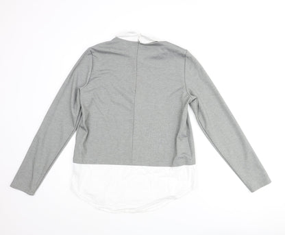 Womens UK Size M VERO MODA Grey Basic Blouse