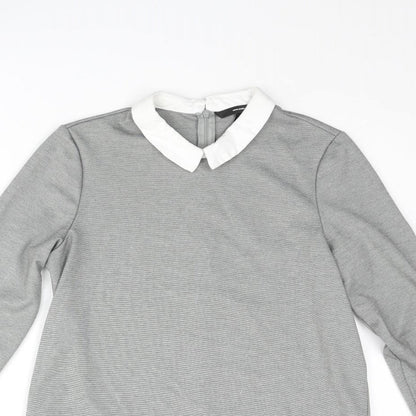 Womens UK Size M VERO MODA Grey Basic Blouse