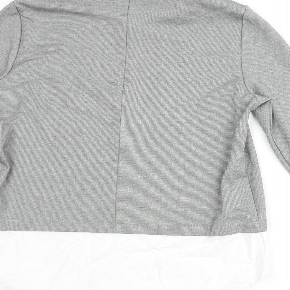 Womens UK Size M VERO MODA Grey Basic Blouse