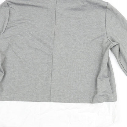 Womens UK Size M VERO MODA Grey Basic Blouse
