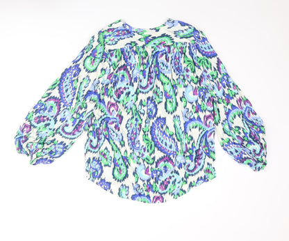 Womens UK Size XS Zara Multicoloured Basic Blouse