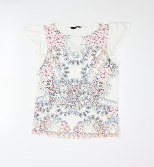 Womens UK Size 12 Dorothy Perkins White Basic Blouse