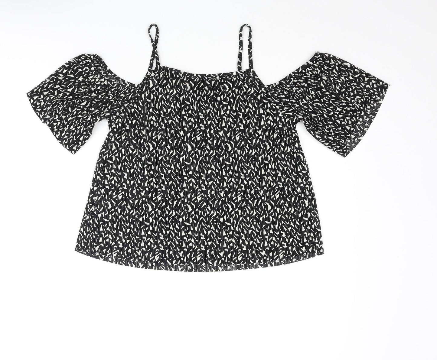 Womens UK Size 4 Topshop Black Basic Blouse