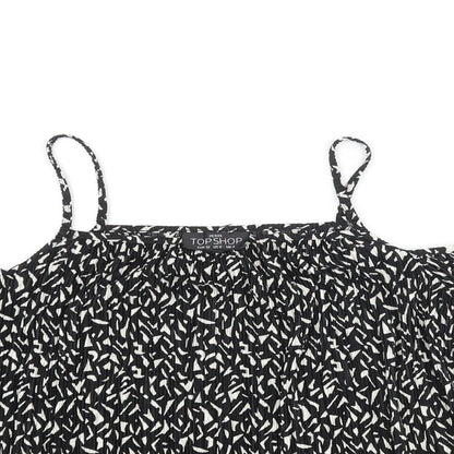 Womens UK Size 4 Topshop Black Basic Blouse