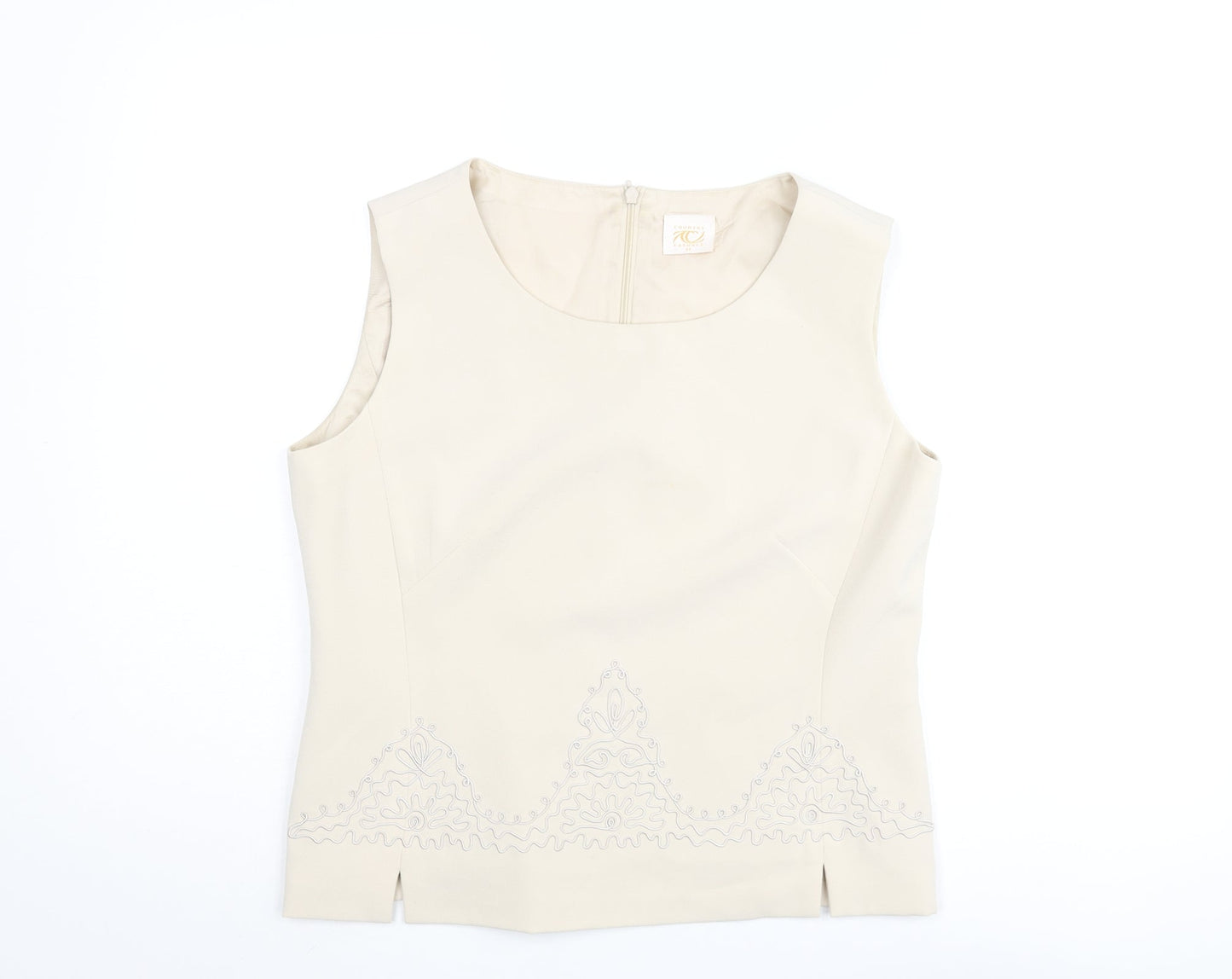 Womens UK Size 12 CC Beige Basic Blouse