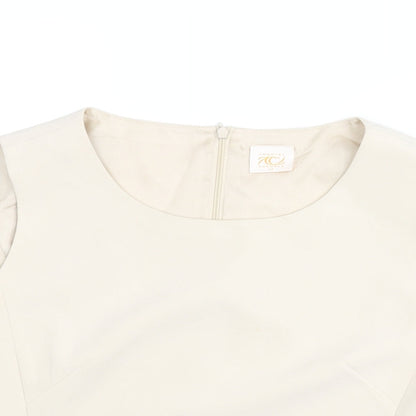 Womens UK Size 12 CC Beige Basic Blouse